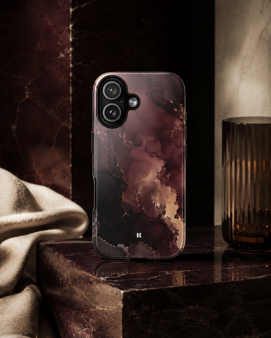 Bordeaux Ink — Coque iPhone bordeaux
